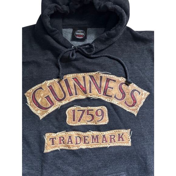 Guinness 1759 Trademark Gray Hoodie Pullover Sweatshirt Men’s XL Unisex - Picture 3 of 16